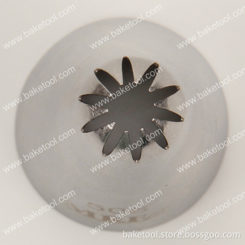 Stainless steel304 cake decorating closed star icing nozzle #506
